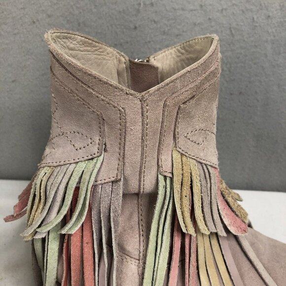 Free People Boots Womens 8 US 38 EU Lawless Fringe Pastel Western Boho Rodeo - Picture 12 of 16
